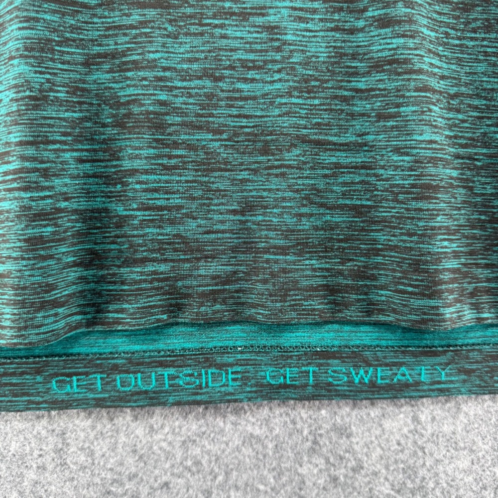 Lululemon Metal Vent Tech Shirt Mens XL Teal Black Space Dye Short Sleeve - Picture 2 of 7